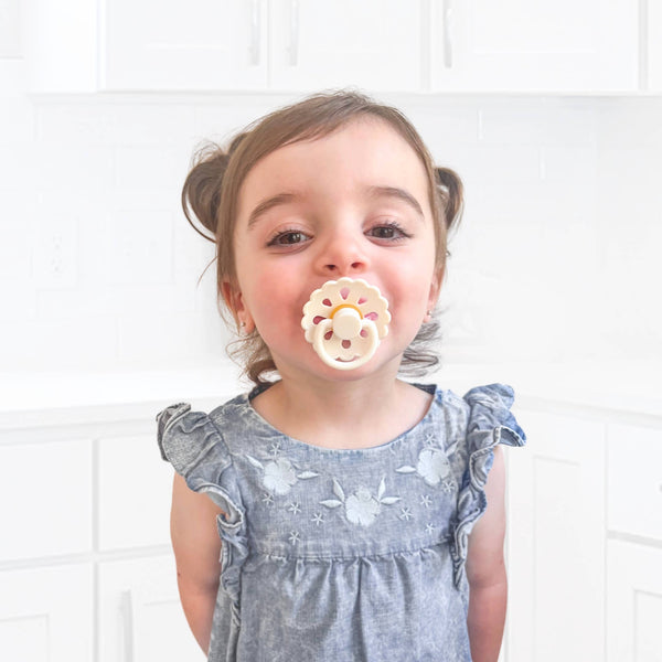Baby bliss Natural Latex Pacifiers - Size 1 (0-6M) Sage & Dusty Blue