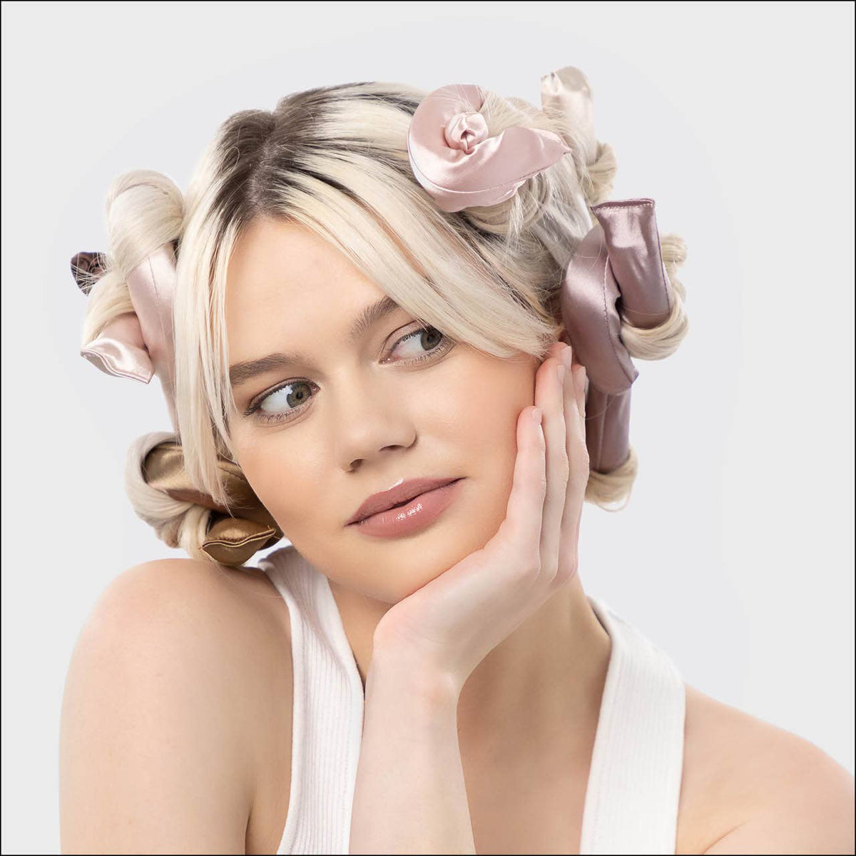 KITSCH Satin Wrapped Flexi Rods 6pc Set - Rosewood