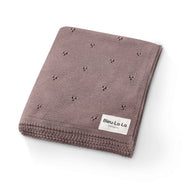 Bleu La La 100% Organic Cotton Pointelle Swaddle Receiving Baby Blanket