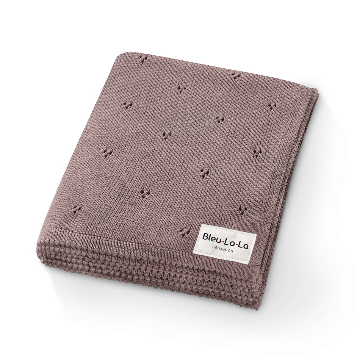 Bleu La La 100% Organic Cotton Pointelle Swaddle Receiving Baby Blanket