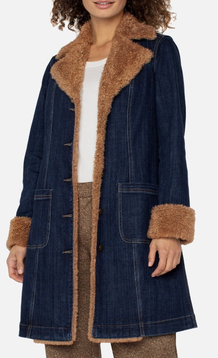 LIVERPOOL SHERPA TRIMMED NOTCH COLLAR JACKET