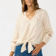 LOVESTITCH Rosalia Tie Front Top