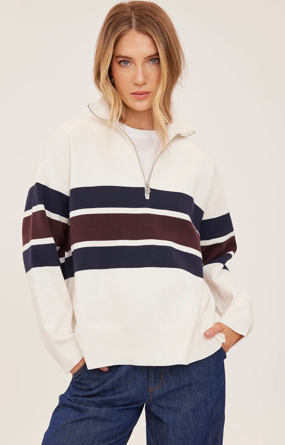 GENTLE FAWN IDRIS HALF ZIP SWEATER