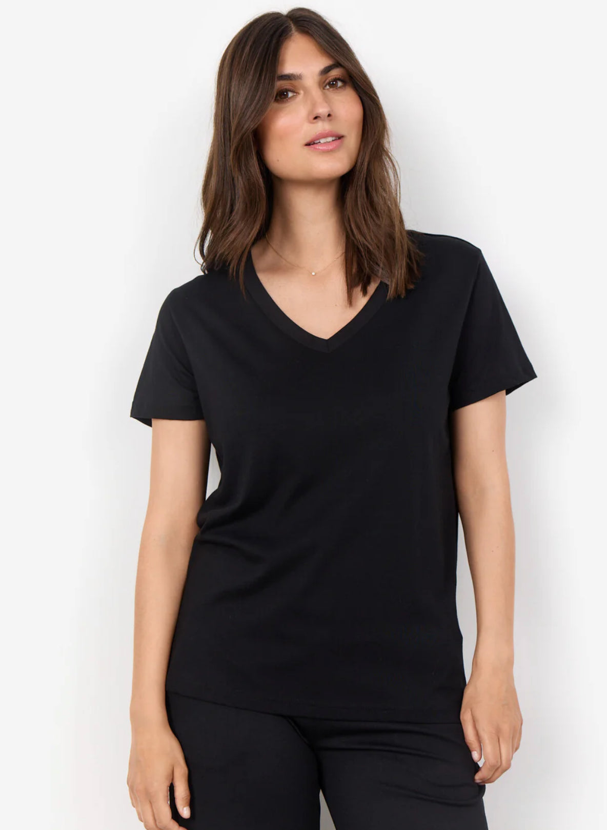 SOYA CONCEPT DERBY ORGANIC COTTON V NECK TEE