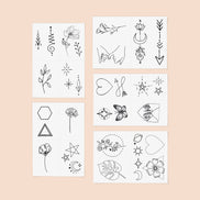 INKED BY DANI Fine Line Temporary Tattoo Pack