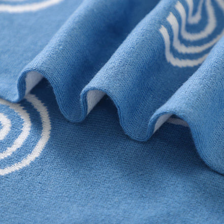 Bleu La La 100% Luxury Cotton Swaddle Receiving Baby Blanket - Rainbow