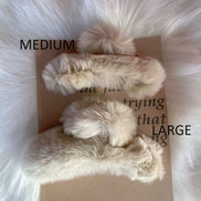 Lady June Plush French Hair Claw, Fluffy Hair Clips, Fuzzy Hair Clips