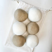 Natural Organic Handmade Wool Dryer Balls - Set of 6