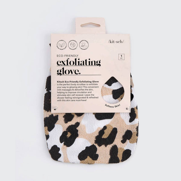 KITSCH Eco-Friendly Exfoliating Glove - Leopard