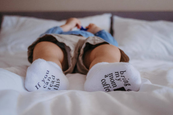 If you can read this Bring My Mom a Coffee® Baby Socks Gifts