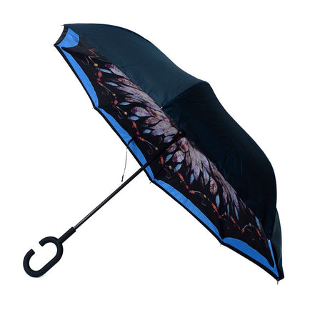 SELINI Feather Double Layer Inverted Umbrella