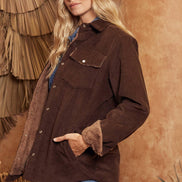 BLUIVY CORDUROY SHERPA-LINED JACKET