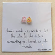 UNLIFTED INK Coworker BFF Card with 2 Mini Figurines & Custom Message