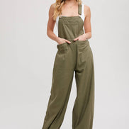BLUIVY CARGO DRAWSTRING OVERALL JUMPSUIT
