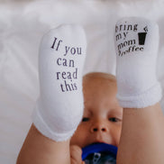 If you can read this Bring My Mom a Coffee® Baby Socks Gifts