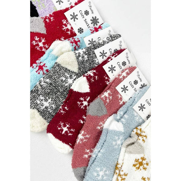 Love & repeat Soft Textured SnowFlake Cozy Socks