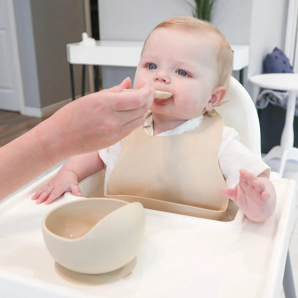 Baby bliss Silicone Bib - Almond