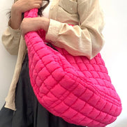 24 POPS Oversized Quilted Carryall Crossbody Bag