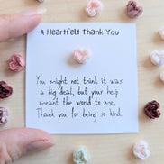 UNLIFTED INK Mini Gratitude Card with Heart Figurine - Appreciation Gift
