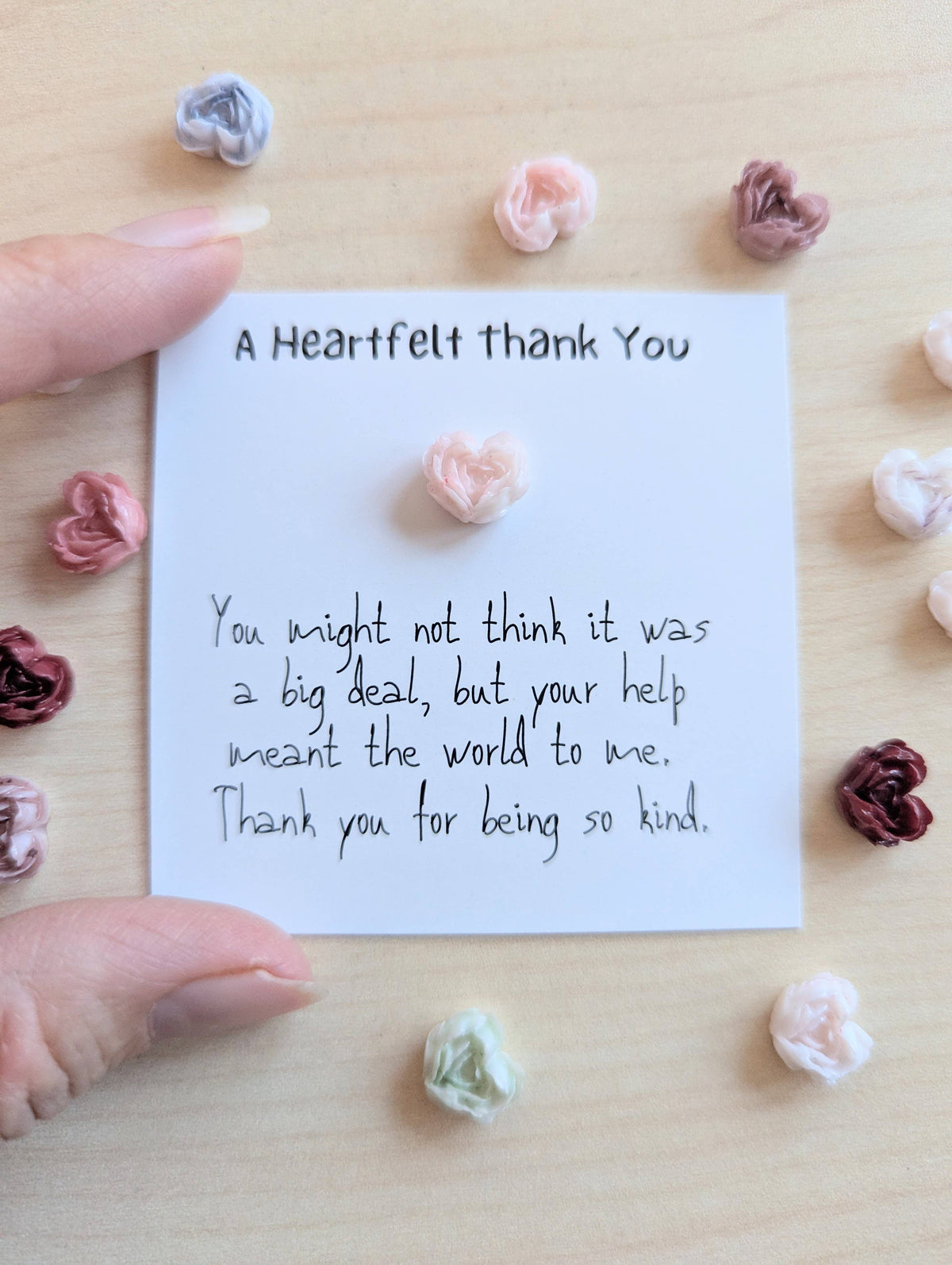 UNLIFTED INK Mini Gratitude Card with Heart Figurine - Appreciation Gift