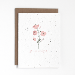 THE GOOD CARD Plantable Greeting Card - You are Wonderful