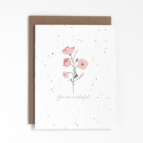 THE GOOD CARD Plantable Greeting Card - You are Wonderful