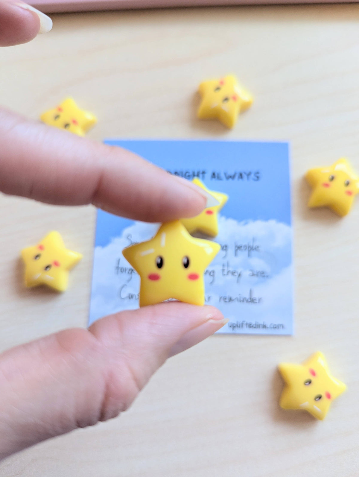 UNLIFTED INK Mini Encouragement Card with Star Keepsake | Shine Bright
