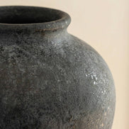Ceramic Vase, Vintage Style, Black - Athena