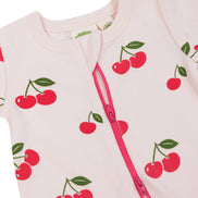 BABY Organic Signature Print '2-Way' Zip Romper - Short Sleeve