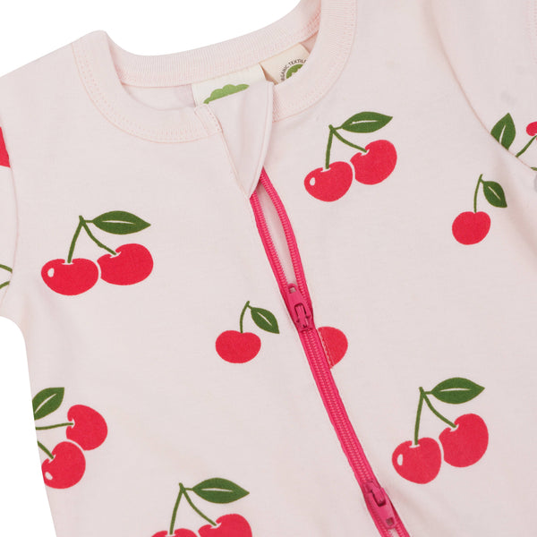 BABY Organic Signature Print '2-Way' Zip Romper - Short Sleeve