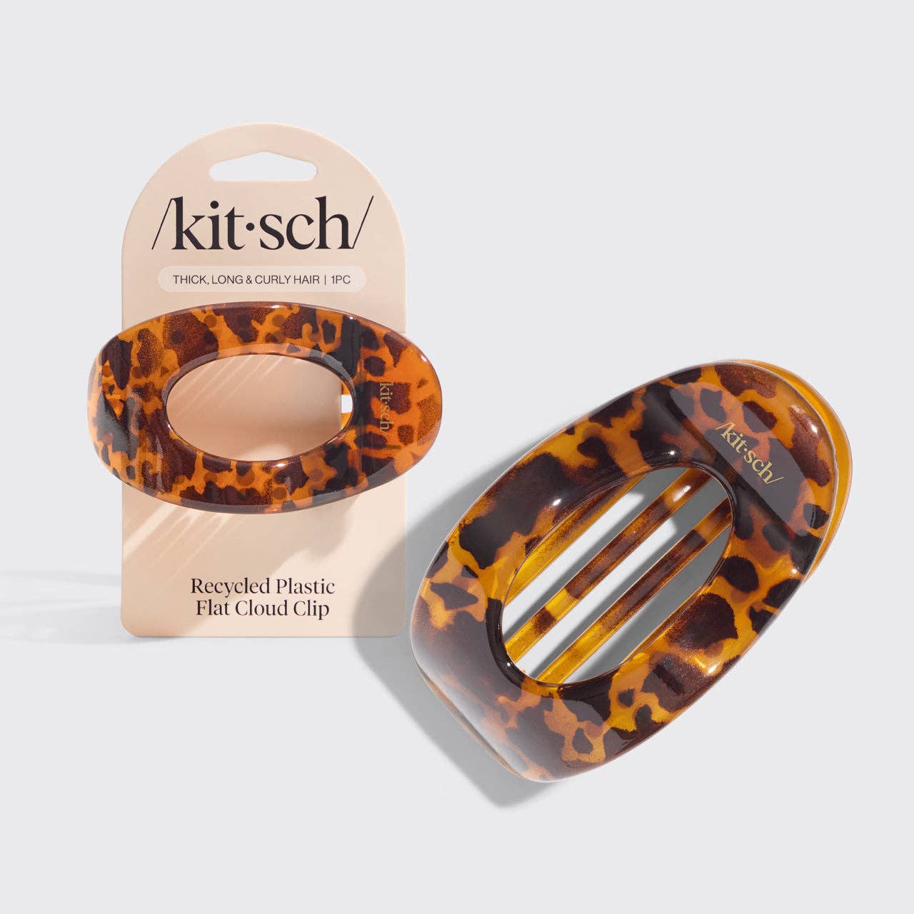 KITSCH Recycled Plastic Large Flat Cloud Clip - Tort