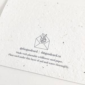 THE GOOD CARD Plantable Greeting Card - Thank You - Cursive