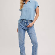 BLUIVY ESSENTIAL BUTTON UP COTTON SHIRT
