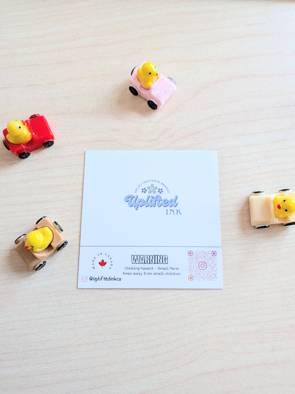 UNLIFTED INK Duck Driving Car Mini Encouragement Card