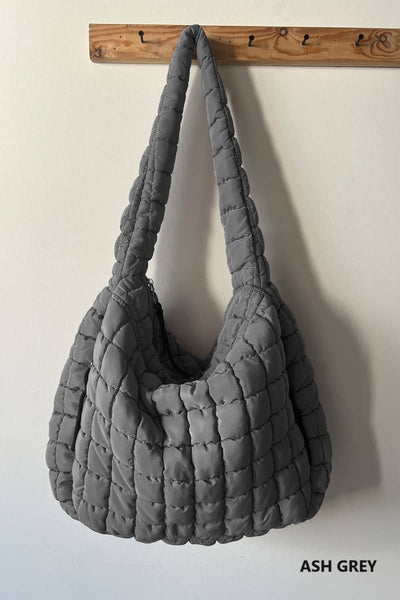 24 POPS Oversized Quilted Carryall Crossbody Bag