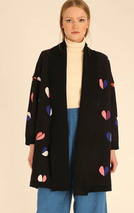 PEPALOVES HEART LONG CARDI