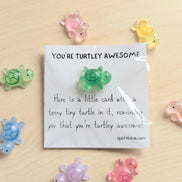 UPLIFTED INK Turtley Awesome Card & Turtle Figurine with Personal Note