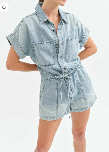 DAZE SURFSIDE DRAWSTRING ROMPER-WILDCARD