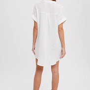 BLUIVY BUTTON UP SHIRT DRESS WITH POCKET