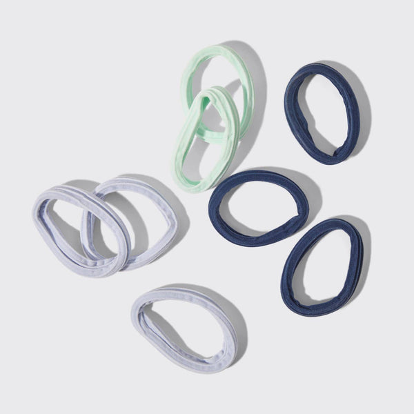 KITSCH Recycled Seamless Hair Elastics 8pc Set- Garden Bouquet