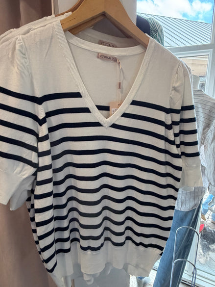 ESQUALO Sweater sive stripe keit