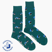 MEN’S FRIDAY TRAVEL ANIMALS, HOBBIES & MORE MISMATCHED SOCKS