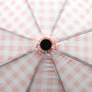 Pink Gingham Auto Open Compact Umbrella