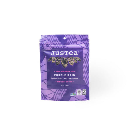 JUST TEA Purple Rain Stand-up Pouch - Organic, Fair-Trade, Purple Tea