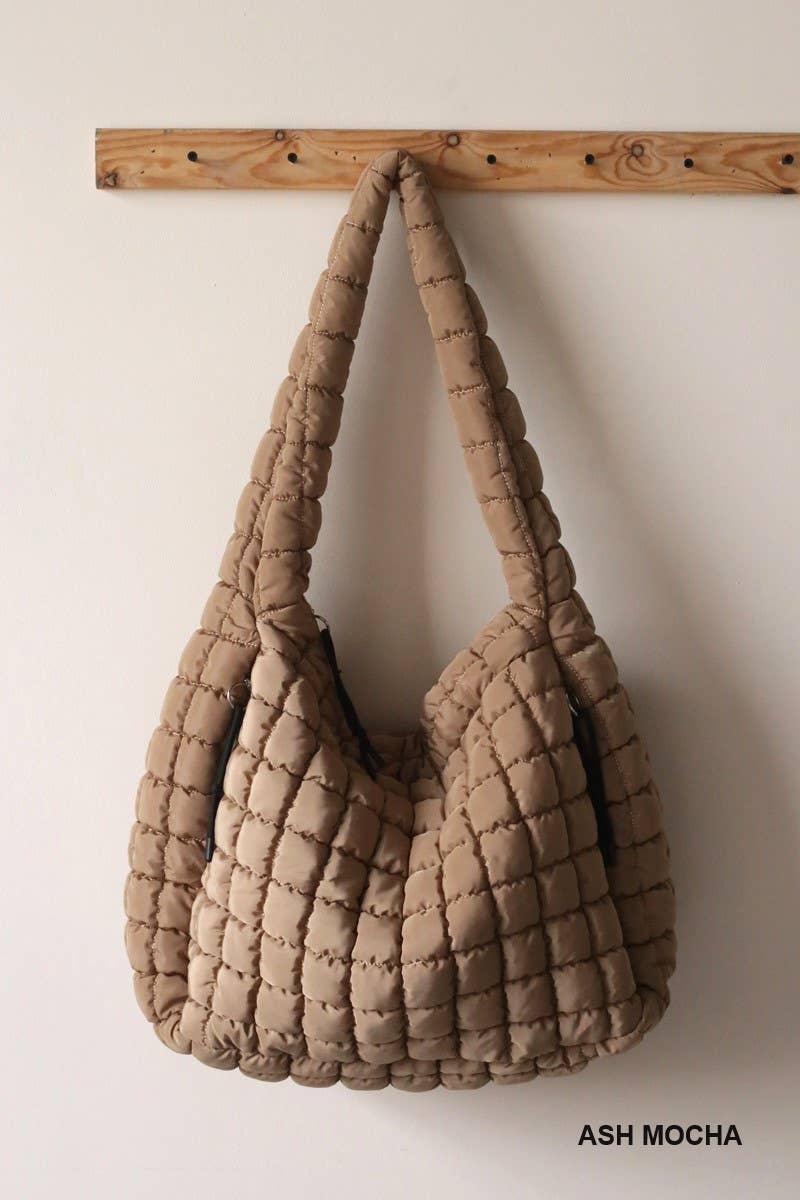 24 POPS Oversized Quilted Carryall Crossbody Bag