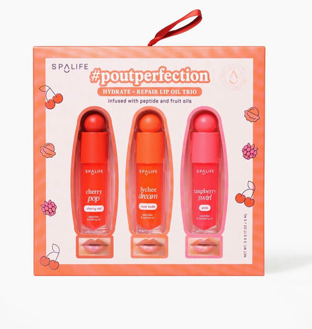 SPA LIFE Poutperfection Lip Gloss Trio Christmas Holiday Gift Set