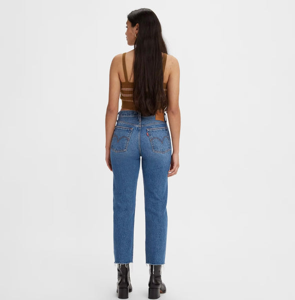 LEVIS DISTRESSED WEDGIE HIGH RISE STRAIGHT