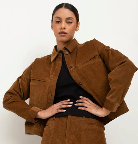 PAPER LABEL Sefina Jacket-Tobacco