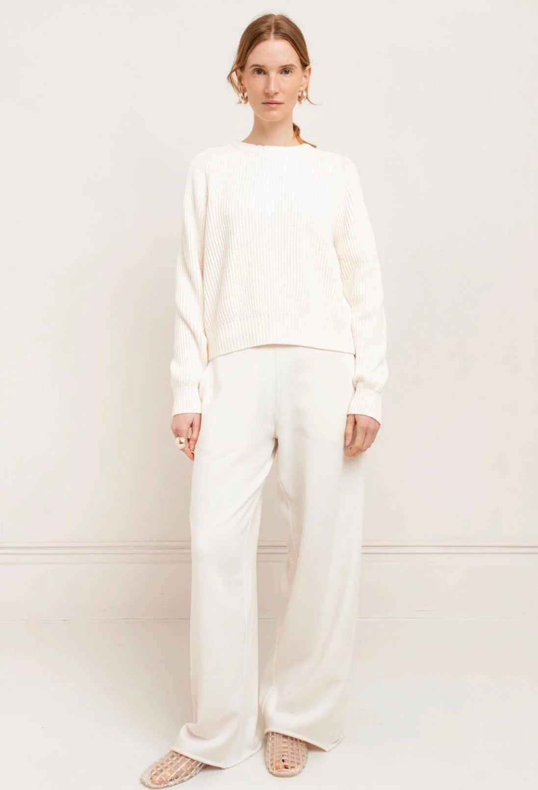 PAPER LABEL Avery Crew Neck-Gardenia
