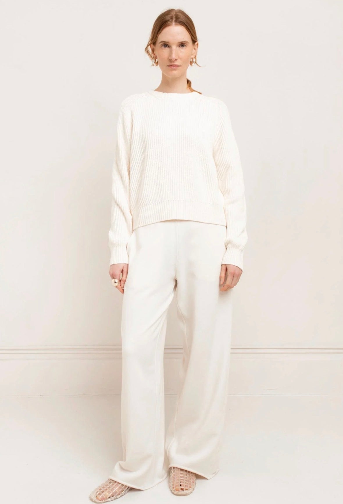 PAPER LABEL Avery Crew Neck-Gardenia